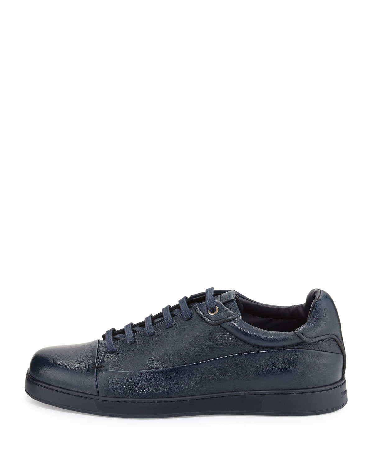 Lyst - Ermenegildo Zegna Leather Low-top Sneaker in Blue for Men