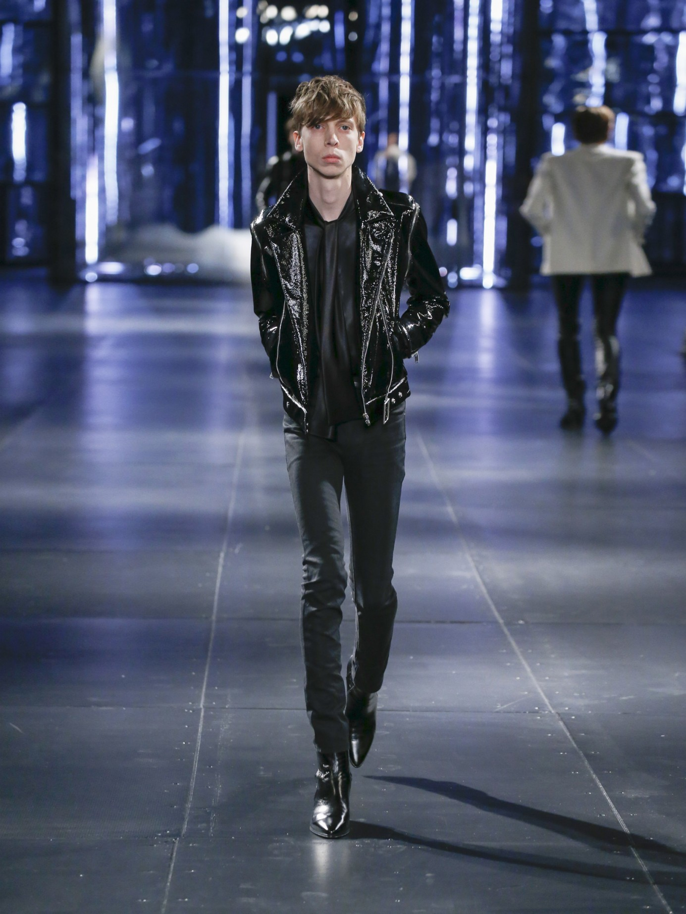 saint laurent multi zip leather jacket