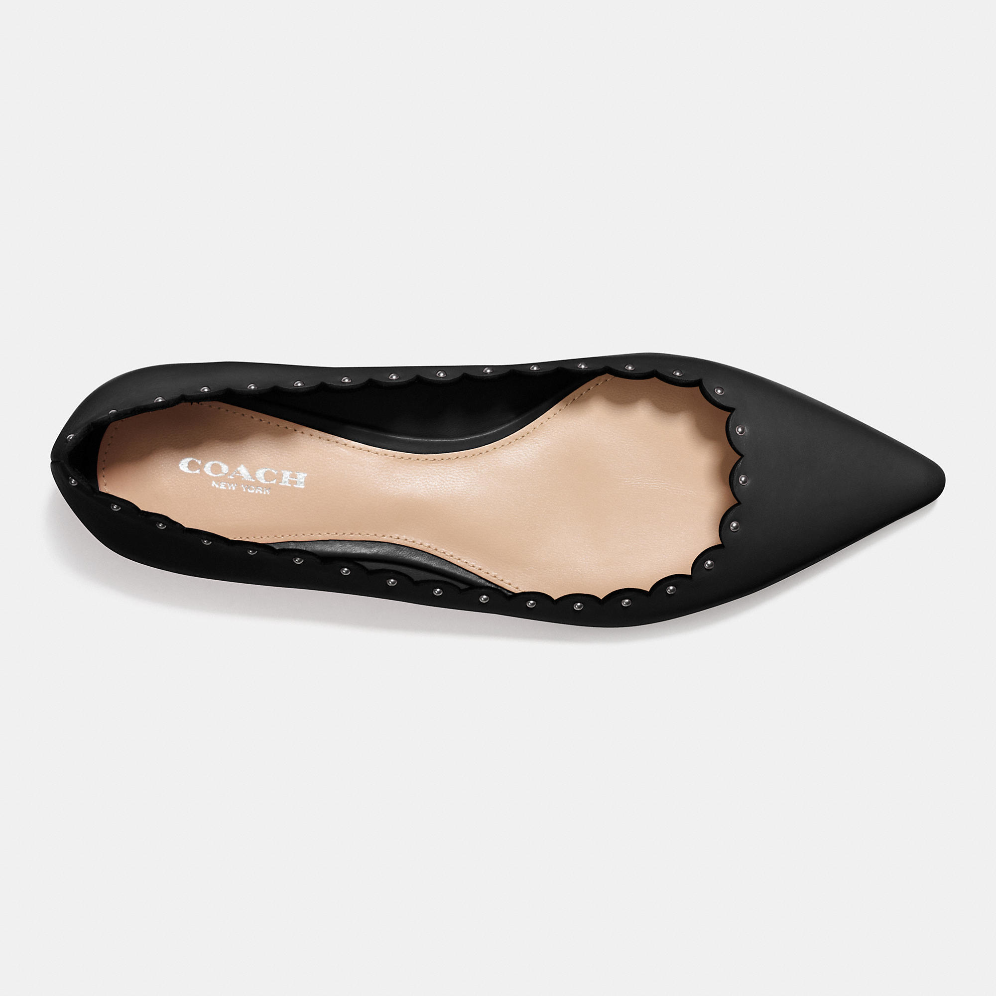coach black flats
