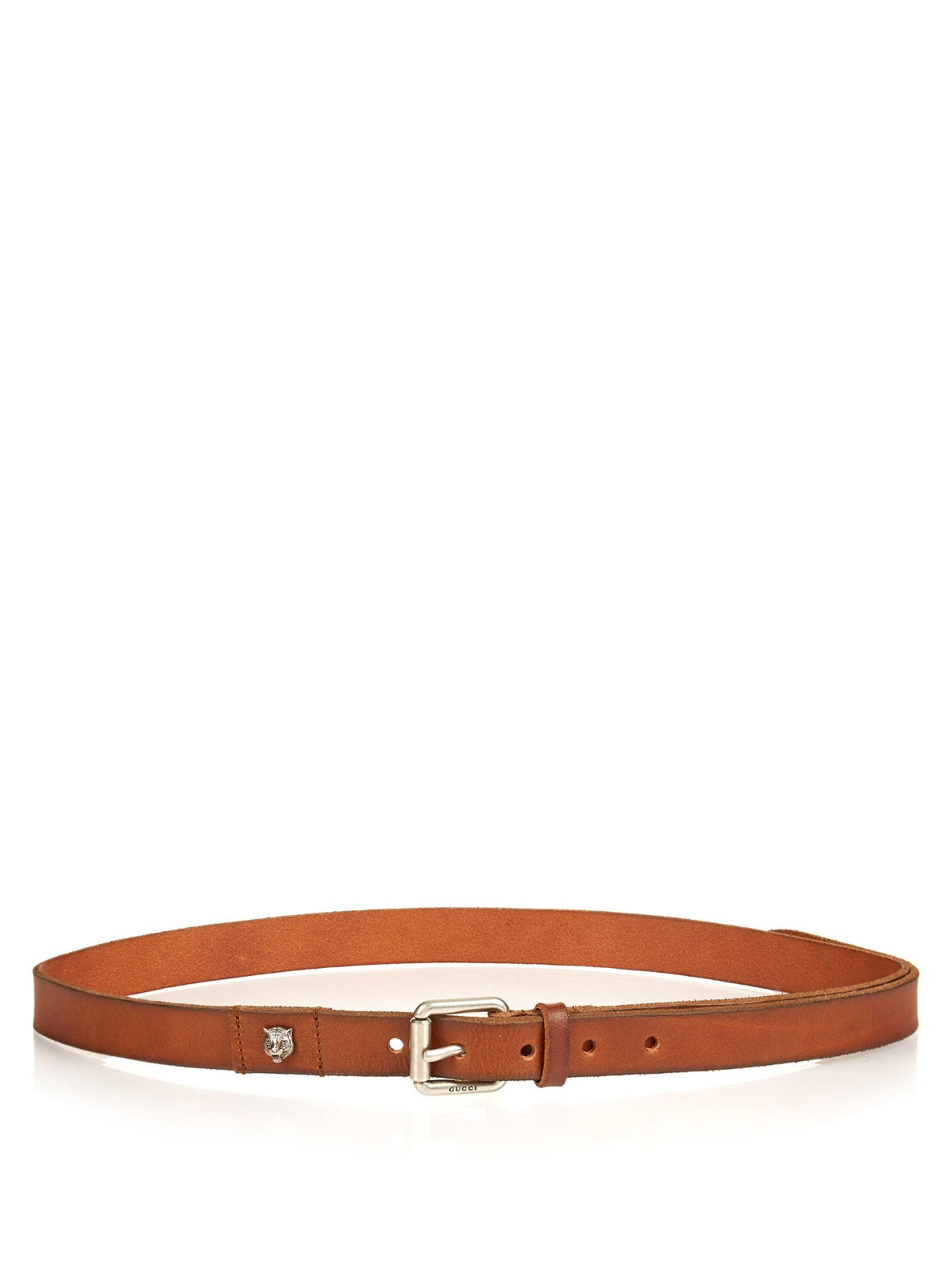 slim brown belt
