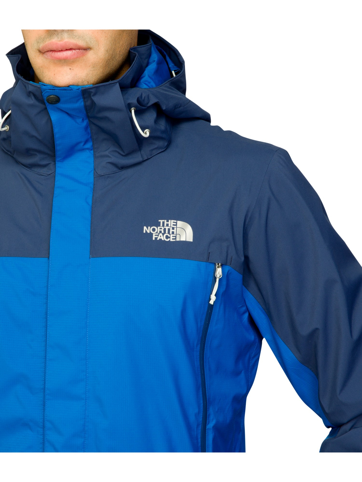 north face blue waterproof jacket