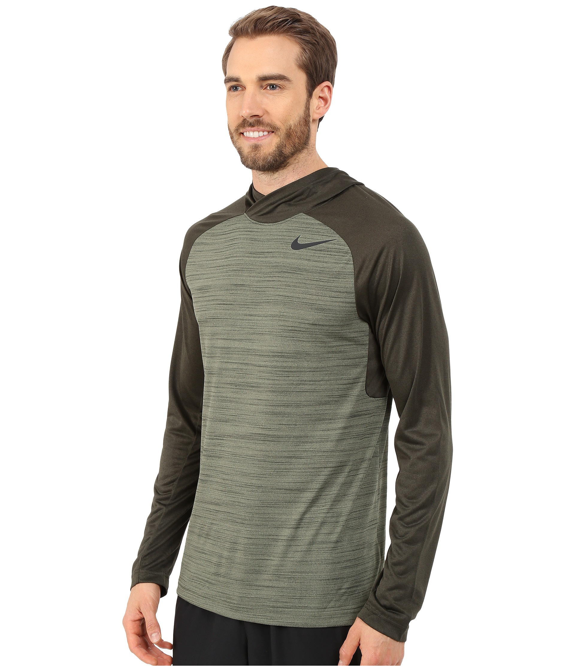 Nike Dri-fit™ Touch Long Sleeve Hoodie in Green for Men | Lyst