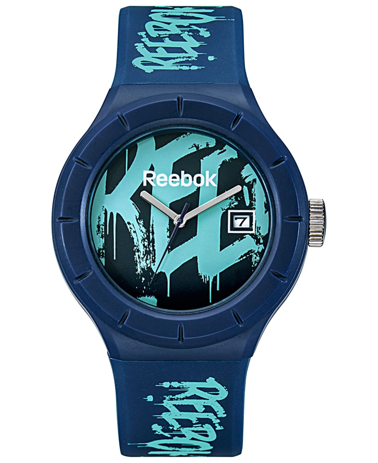 Reebok Men's Warm-up Blue Polyurethane Strap Watch 42mm Rf-twg-g3-plpl ...
