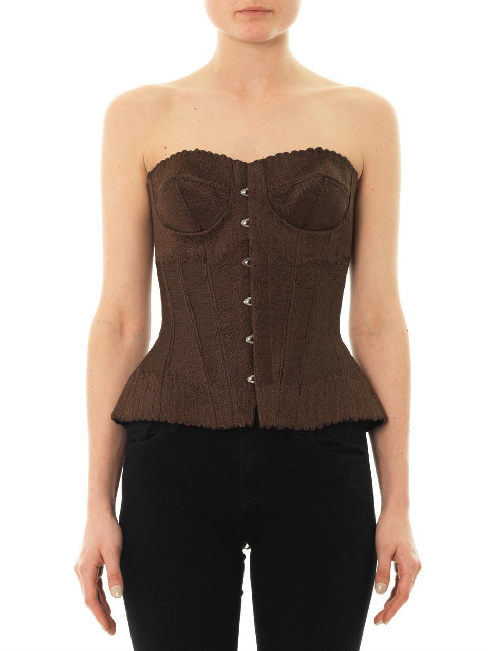 Jean Paul Gaultier Silk Bustier Top in 