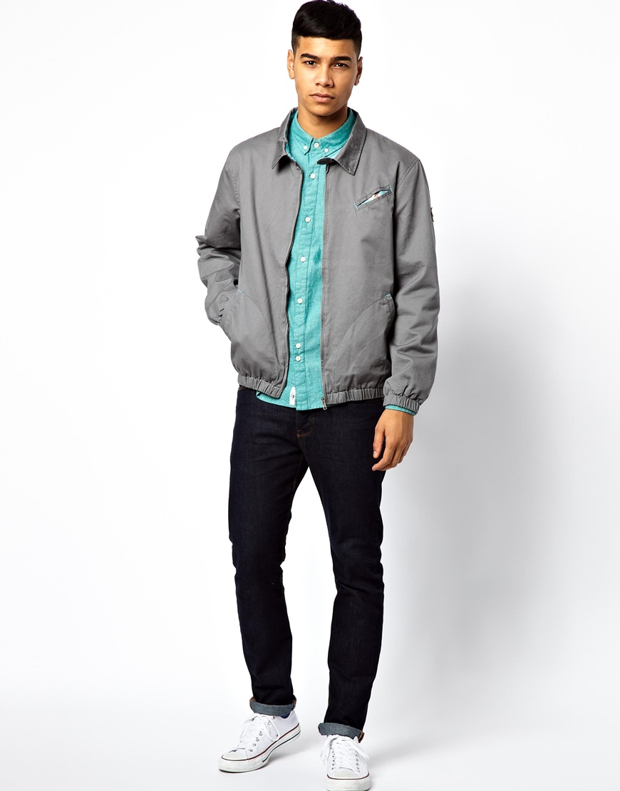 Download Bellfield Harrington Jacket in Charcoal (Gray) for Men - Lyst