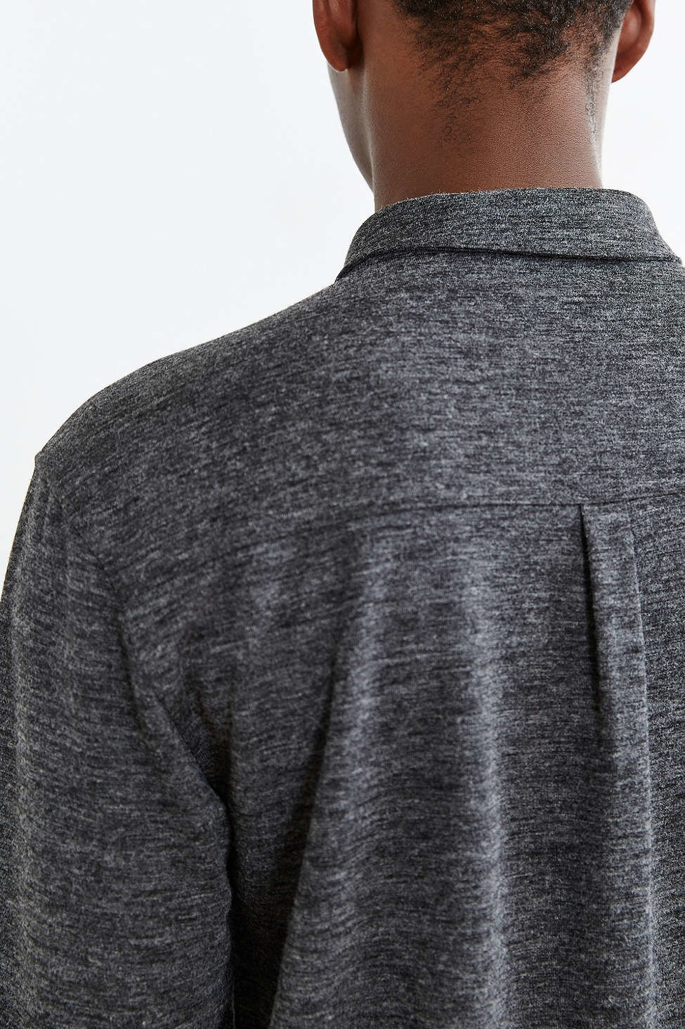 Download Your Neighbors Knit Button-down Shirt in Black for Men - Lyst