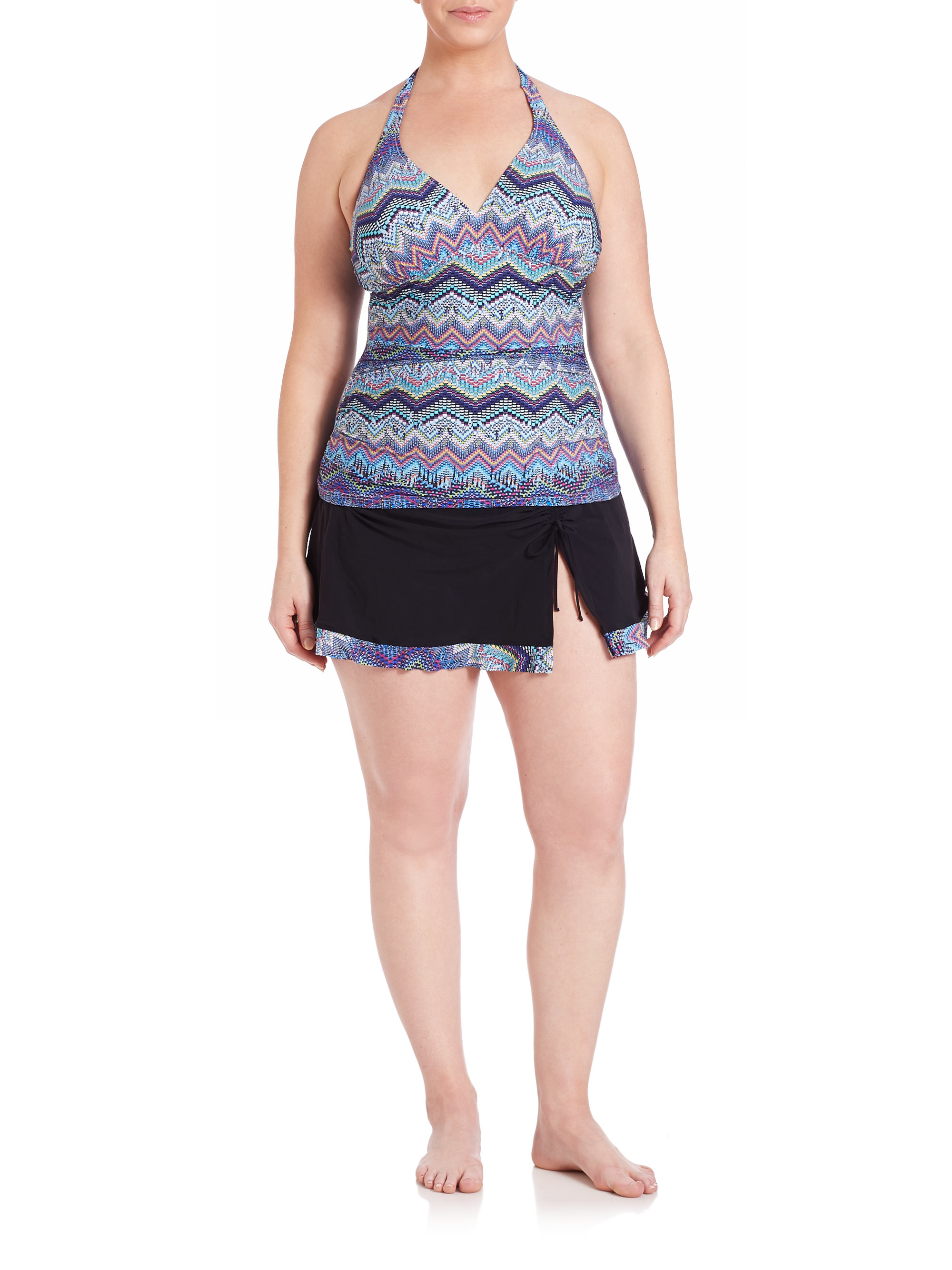 Lyst Gottex Skyline Skirted Tankini Bottom in Black