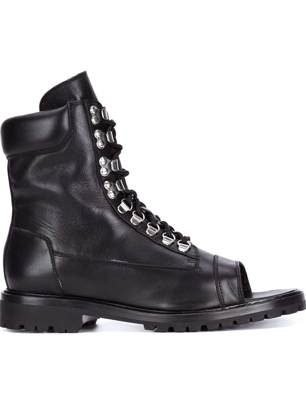 Balmain Open Toe Boots in Black for Men Lyst UK