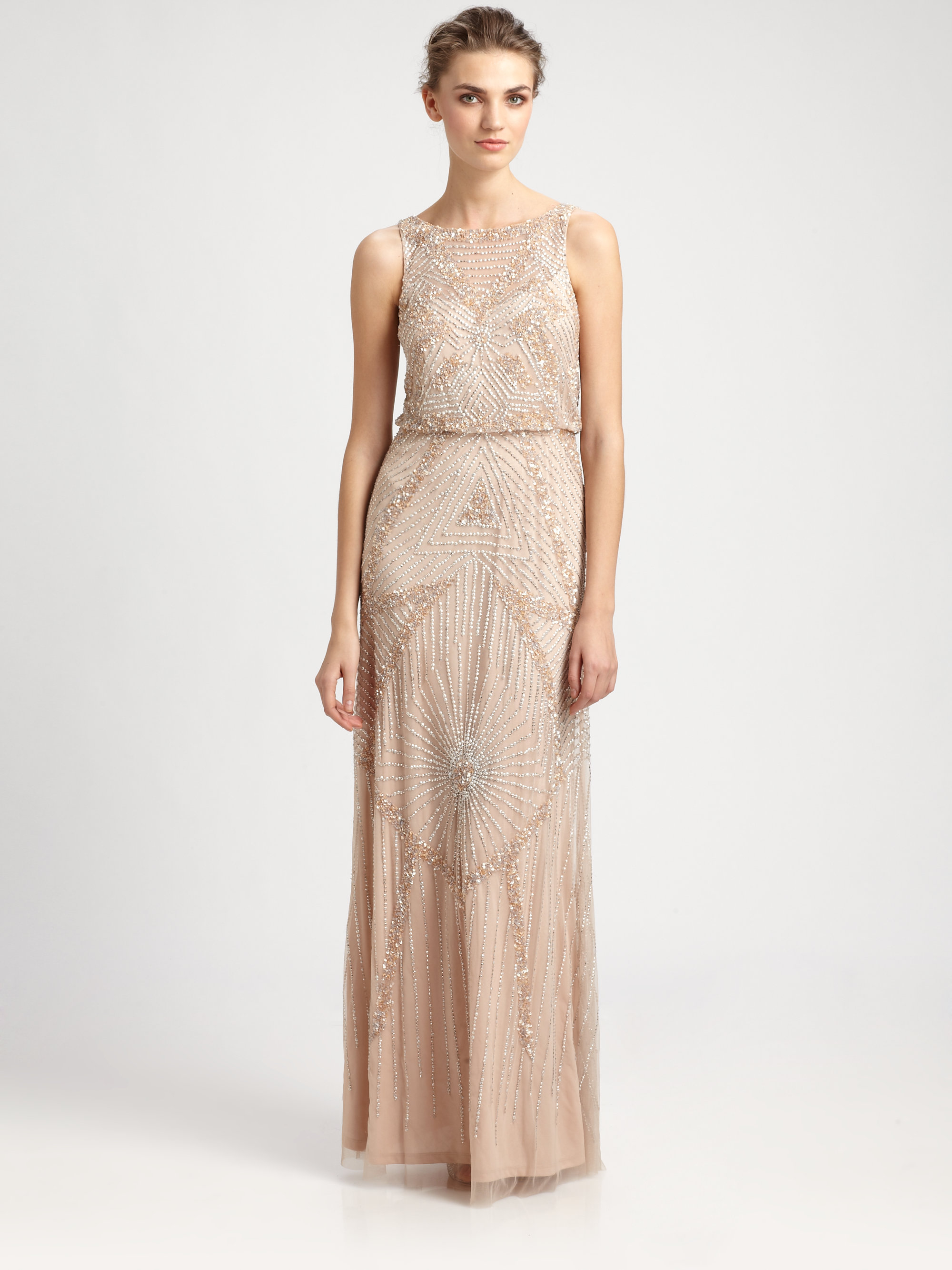 aidan mattox beaded gown