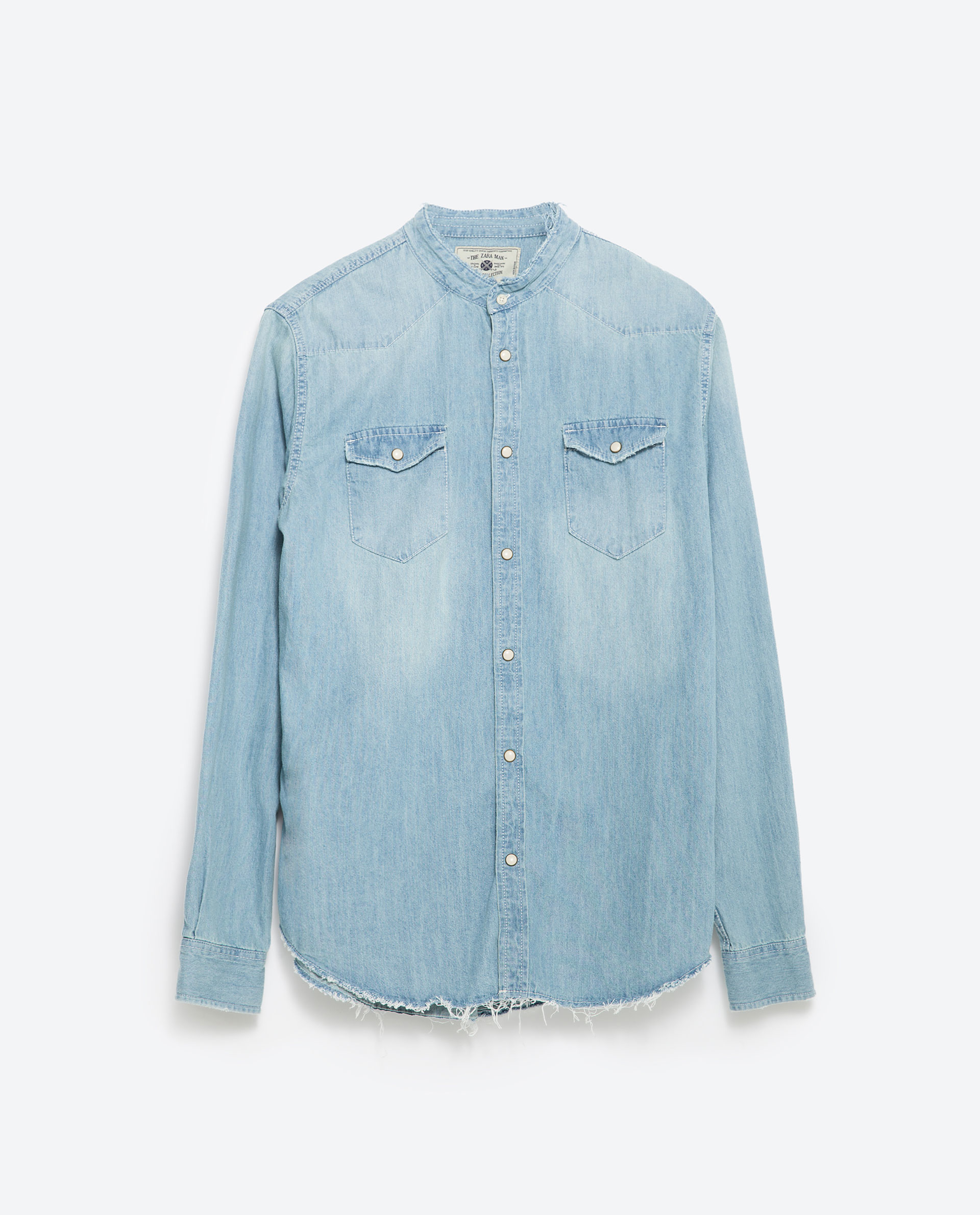 Zara Long Sleeve Shirt in Blue for Men Lyst