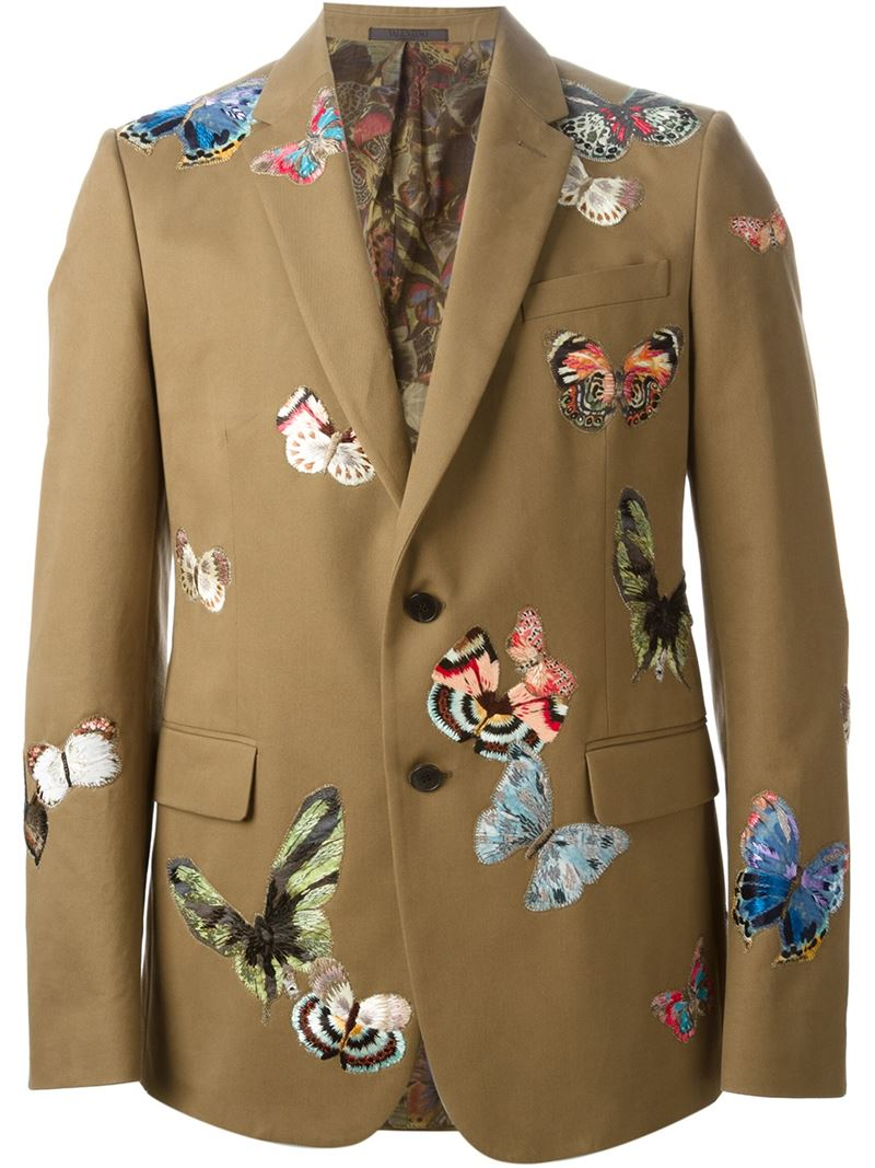 Valentino Embroidered Butterfly Suit in Green for Men | Lyst