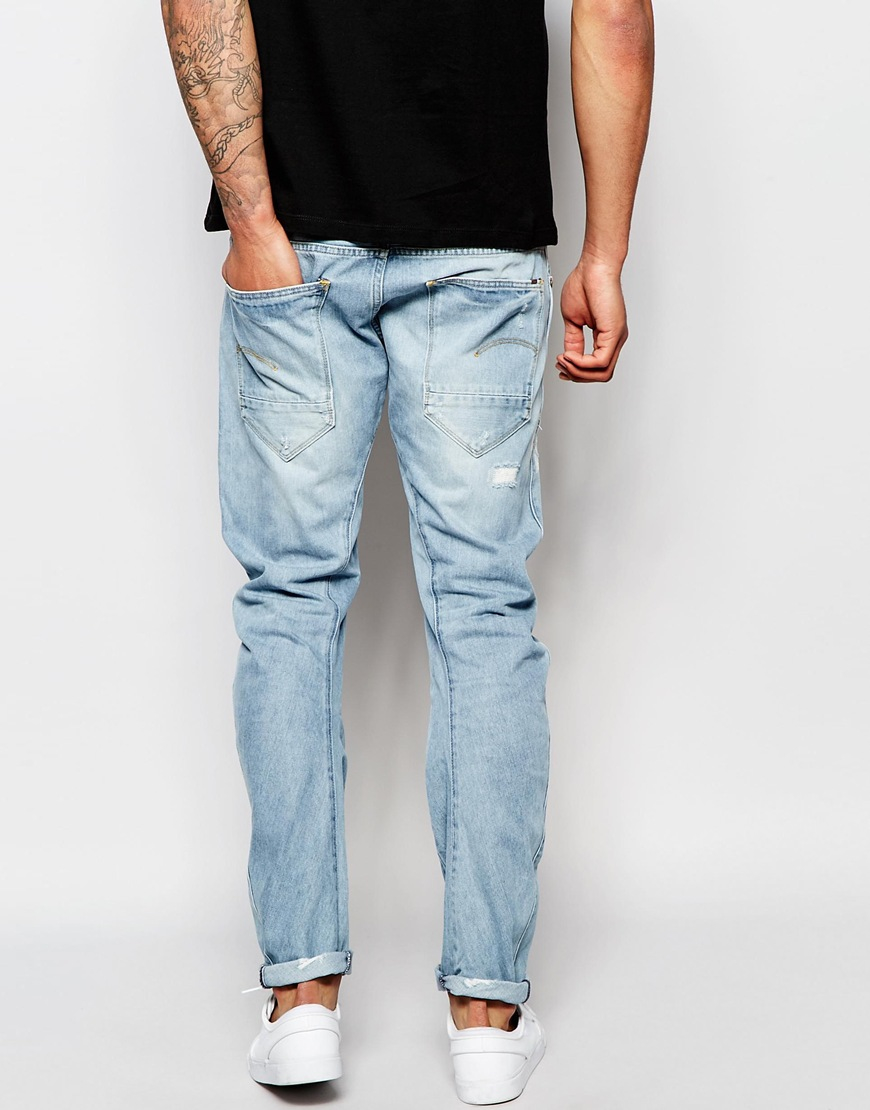 G-Star Raw Arc 3D Slim Revend Straight W36 L34 Devon Grey Stretch Denim Jeans