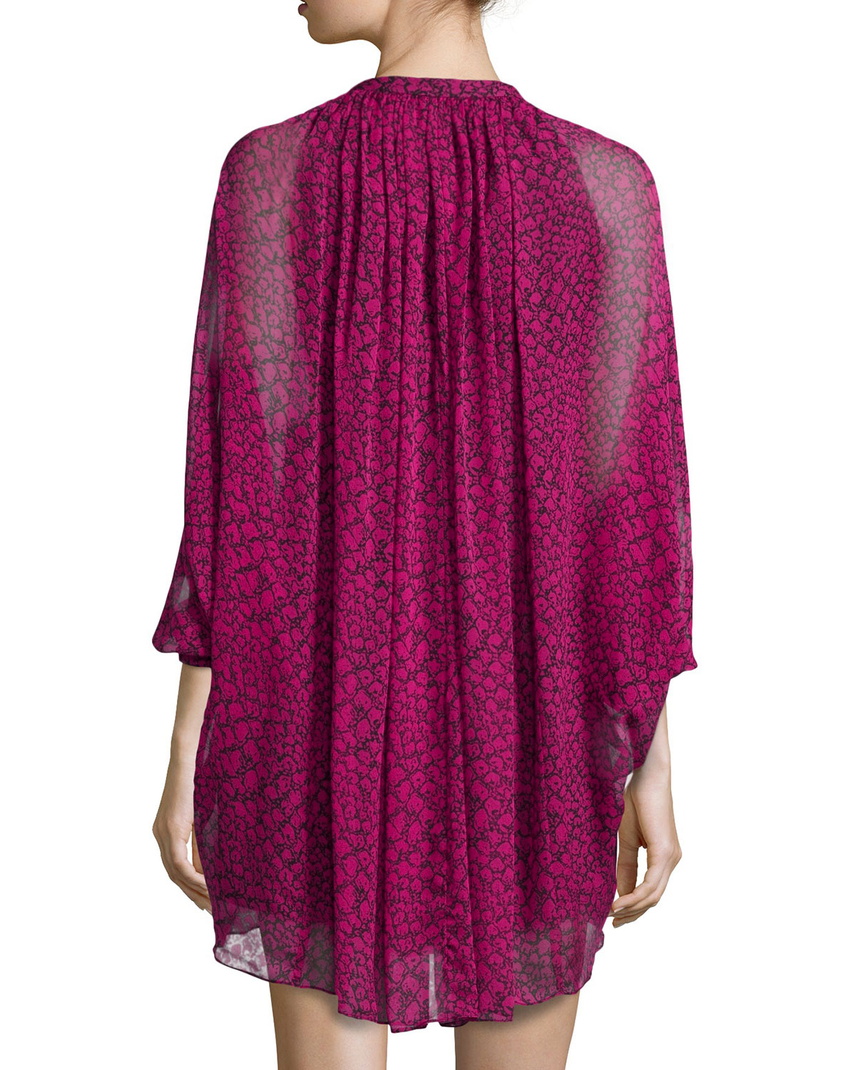 dvf fleurette silk chiffon dress