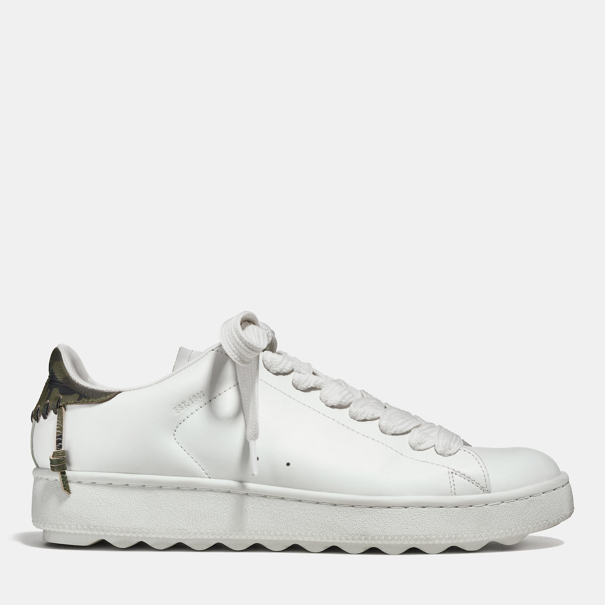 Coach Leather C101 Low Top Sneaker in White for Men (WHITE/MILITARY CAMO) - Save 51% | Lyst