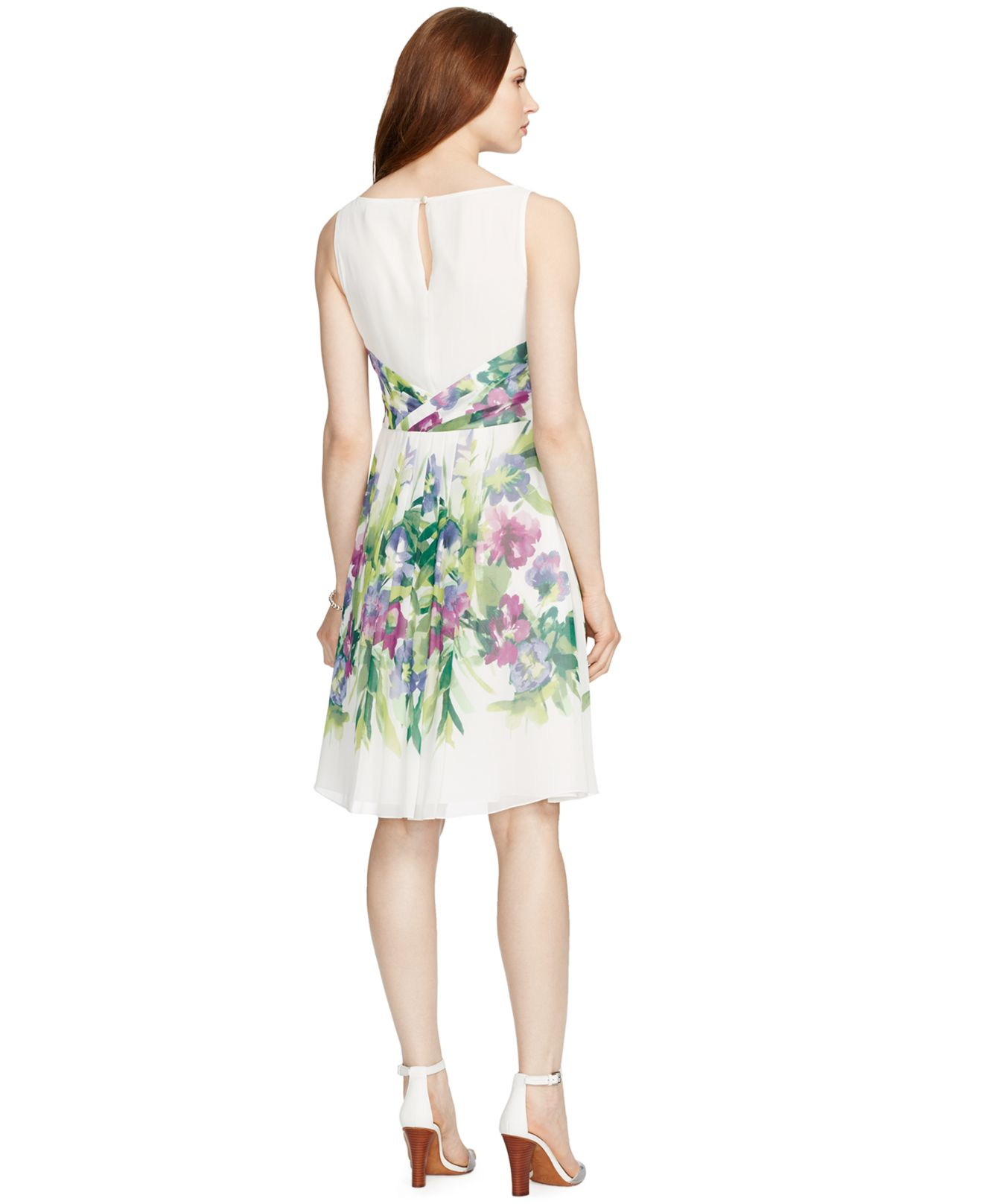 ralph lauren white floral dress