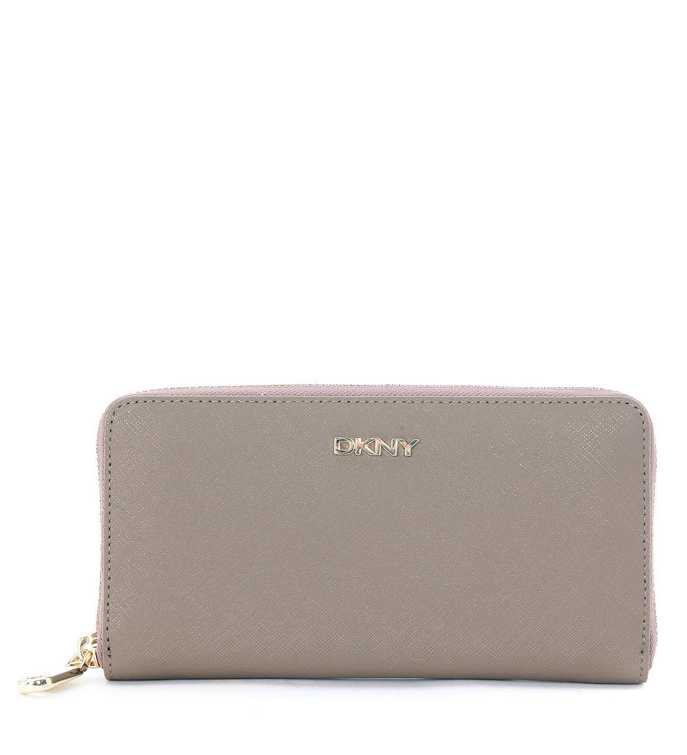 Dkny Taupe Saffiano Leather Wallet in Beige Lyst