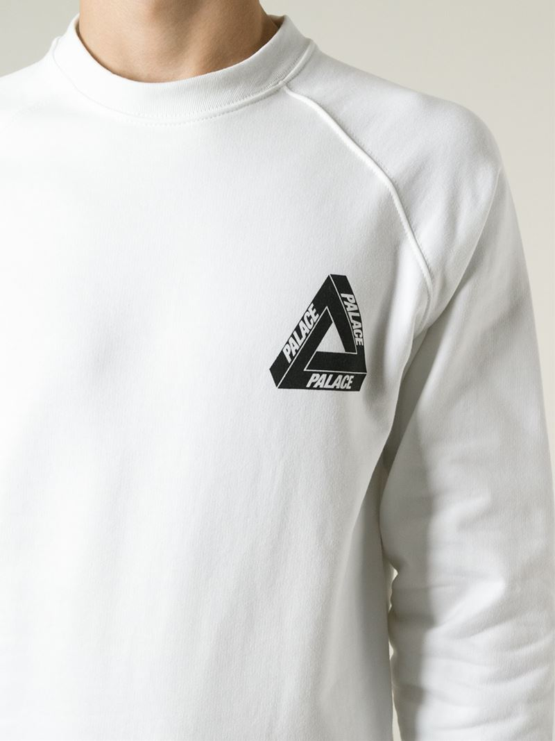 Palace 'Tri-Ferg' Sweatshirt in White for Men | Lyst