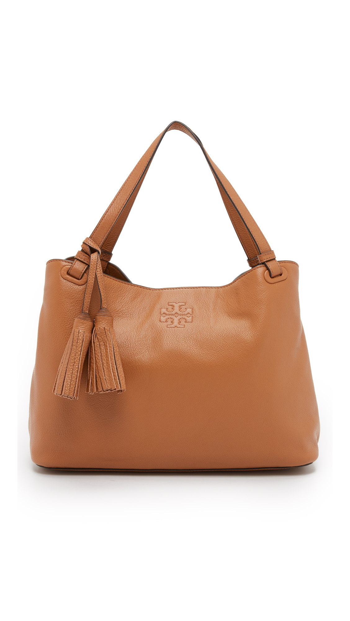 Tory Burch Thea Center Zip Tote in Brown | Lyst