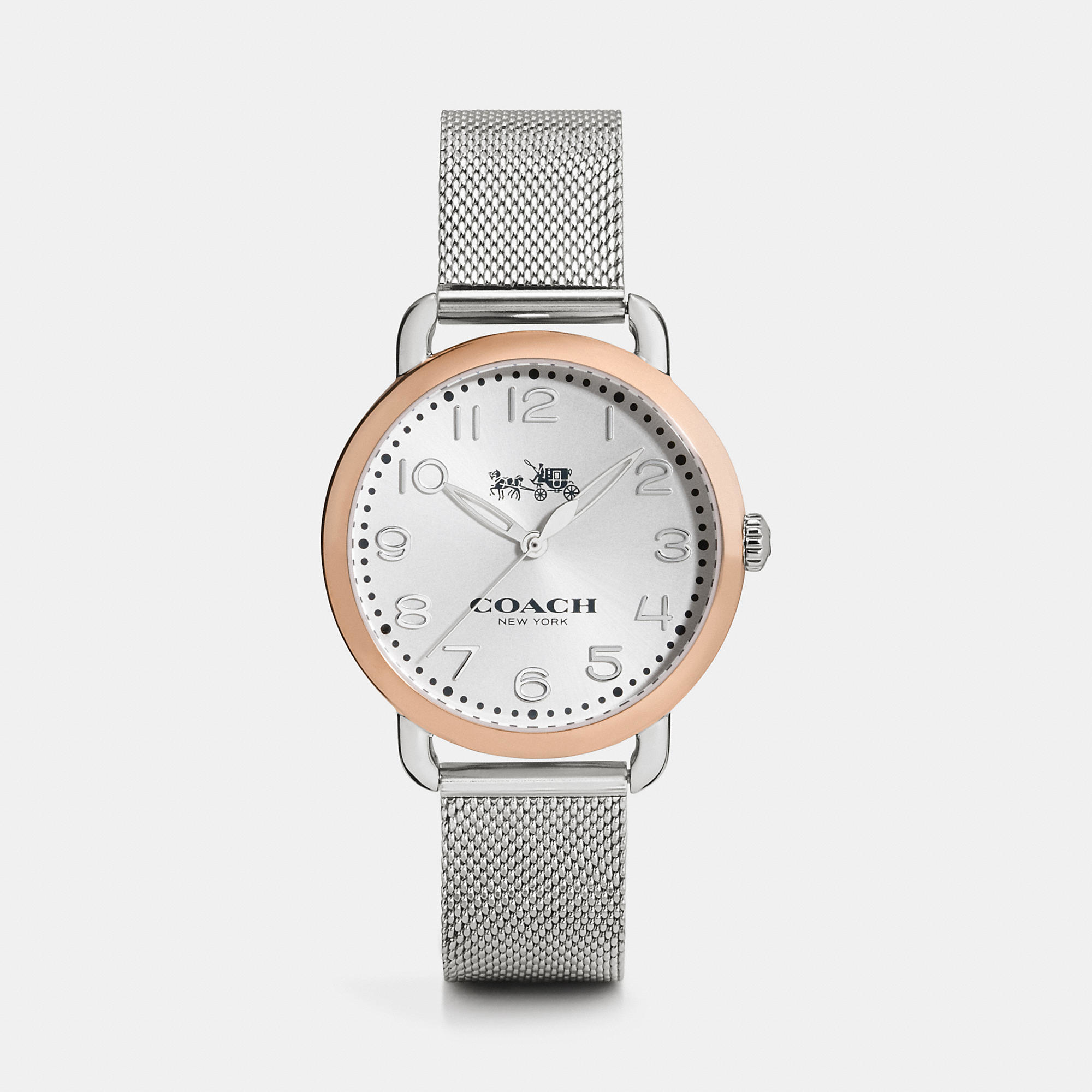 Coach Delancey 36mm Twotone Mesh Bracelet Watch in Metallic Lyst