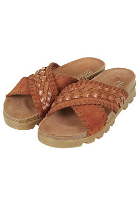 topshop fawn footbed sandals
