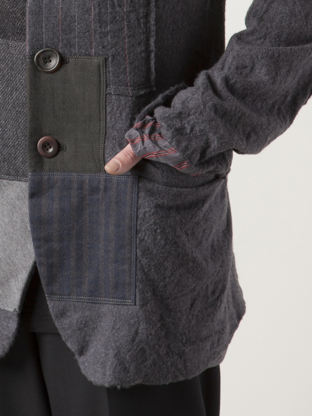Junya Watanabe Patch Jacket in Grey (Gray) for Men - Lyst