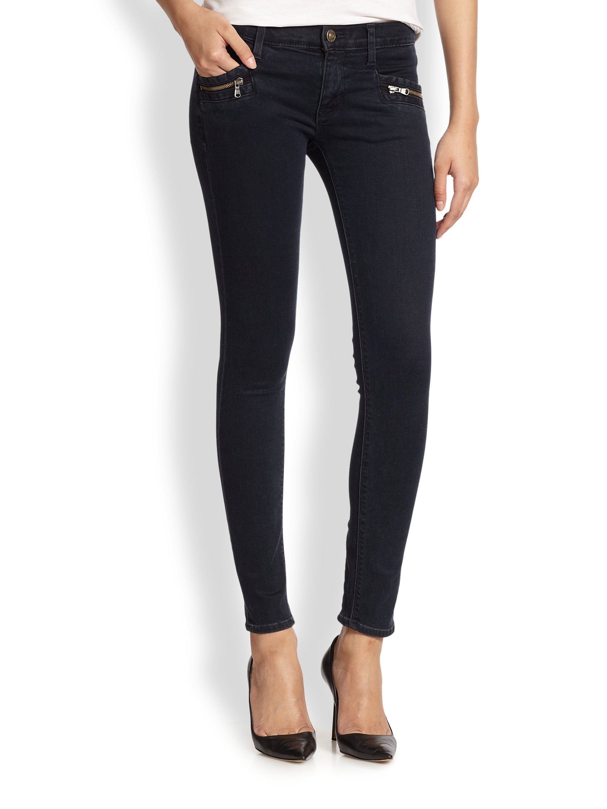 Lyst Hudson Jeans Chimera ZipPocket Skinny Jeans in Blue