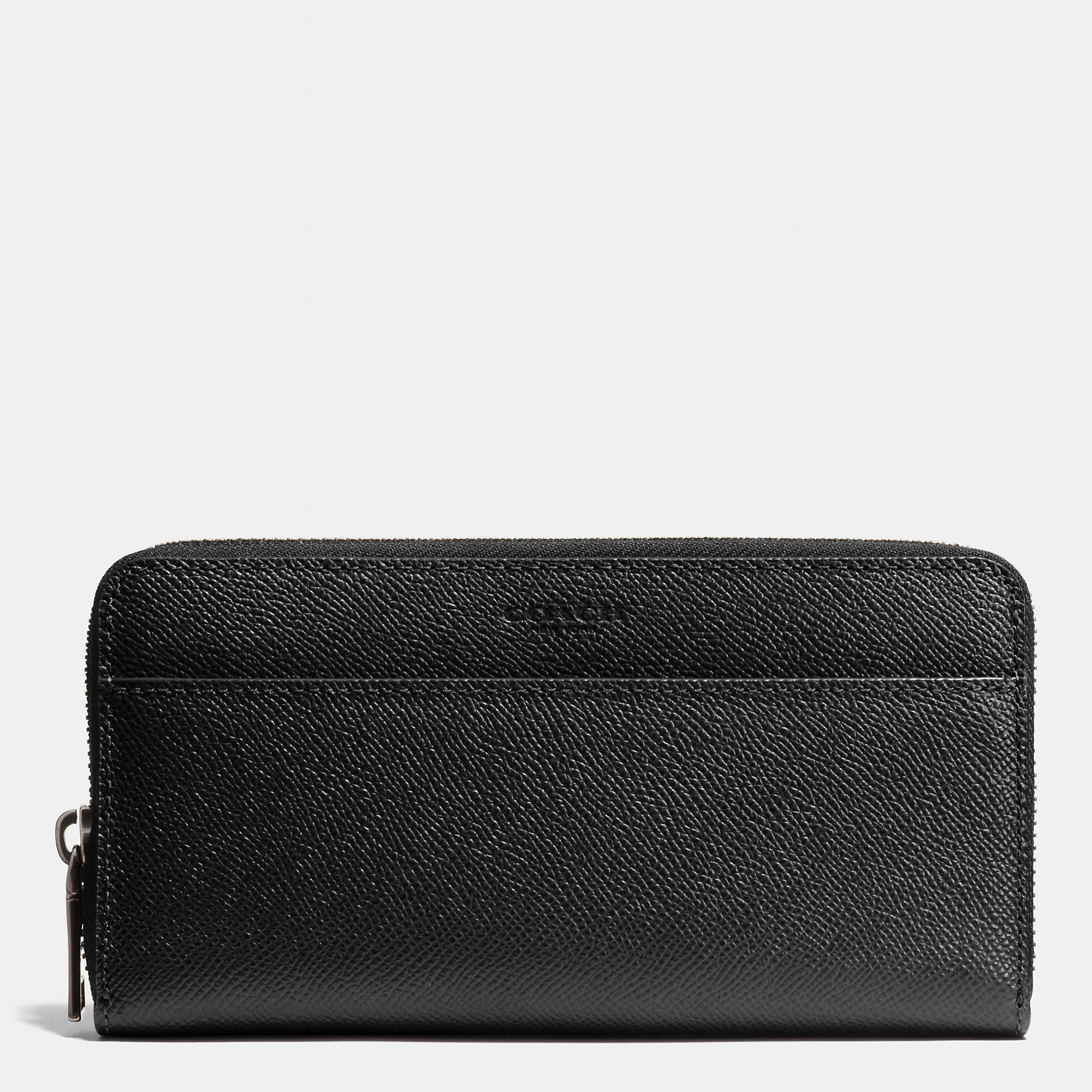 COACH Accordion Wallet In Crossgrain Leather in Black for Men - Lyst