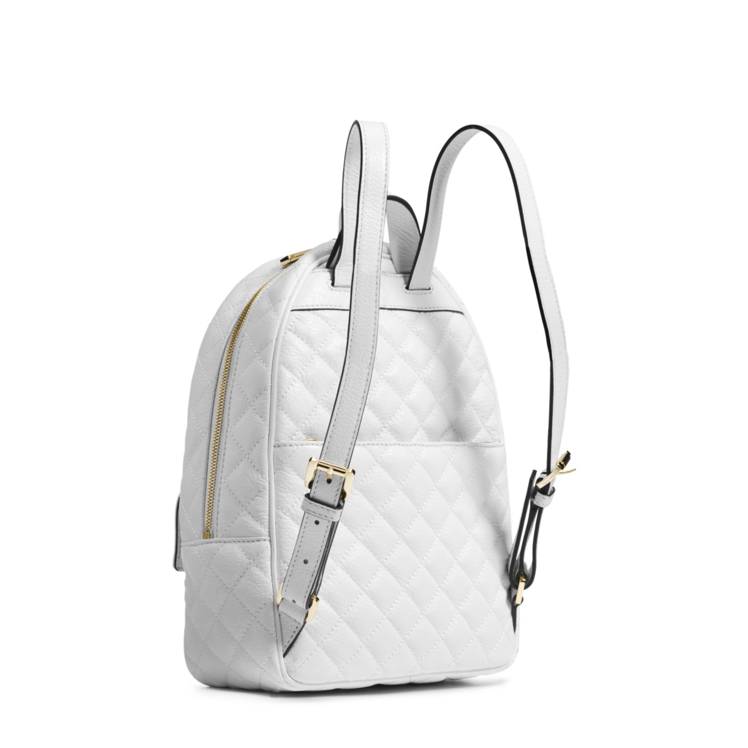 michael kors white studded backpack