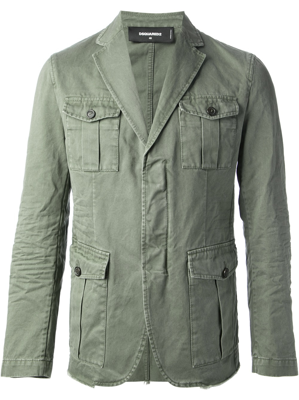 DSquared² Military Style Jacket in Green for Men - Lyst