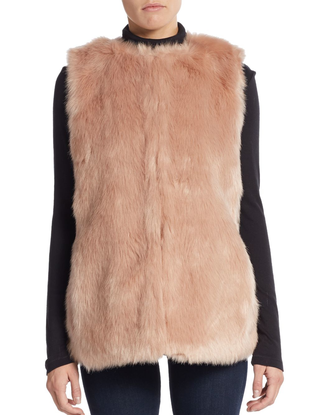 pink furry vest