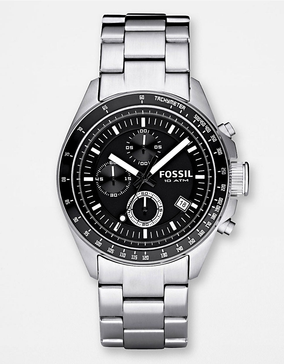 Lyst - Fossil Ch2600 Decker Silver Mens Sports Watch in Black for Men