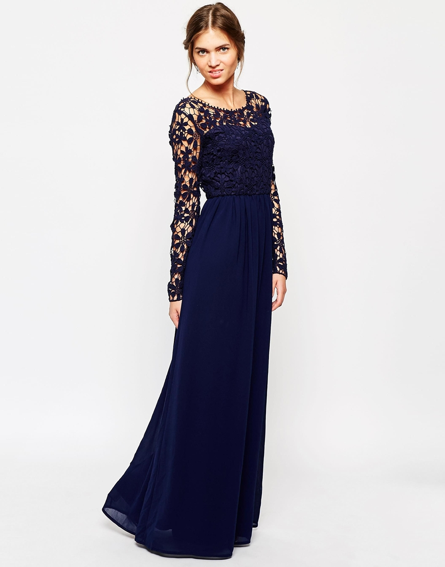 Club l sale navy maxi dress