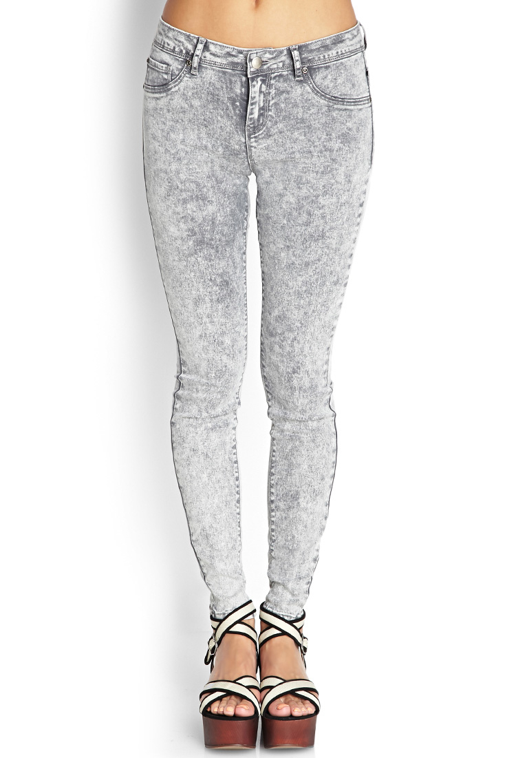 gray stone washed jeans