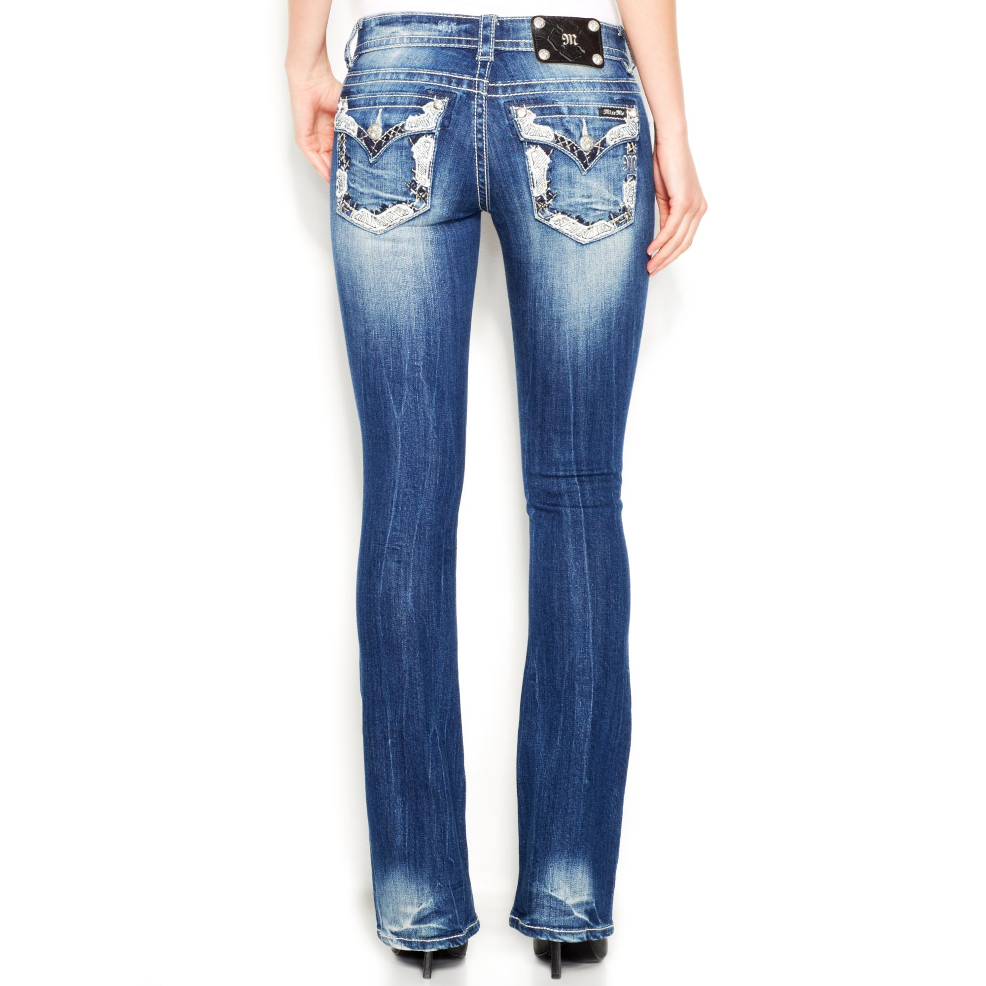 bootcut jeans with rhinestones