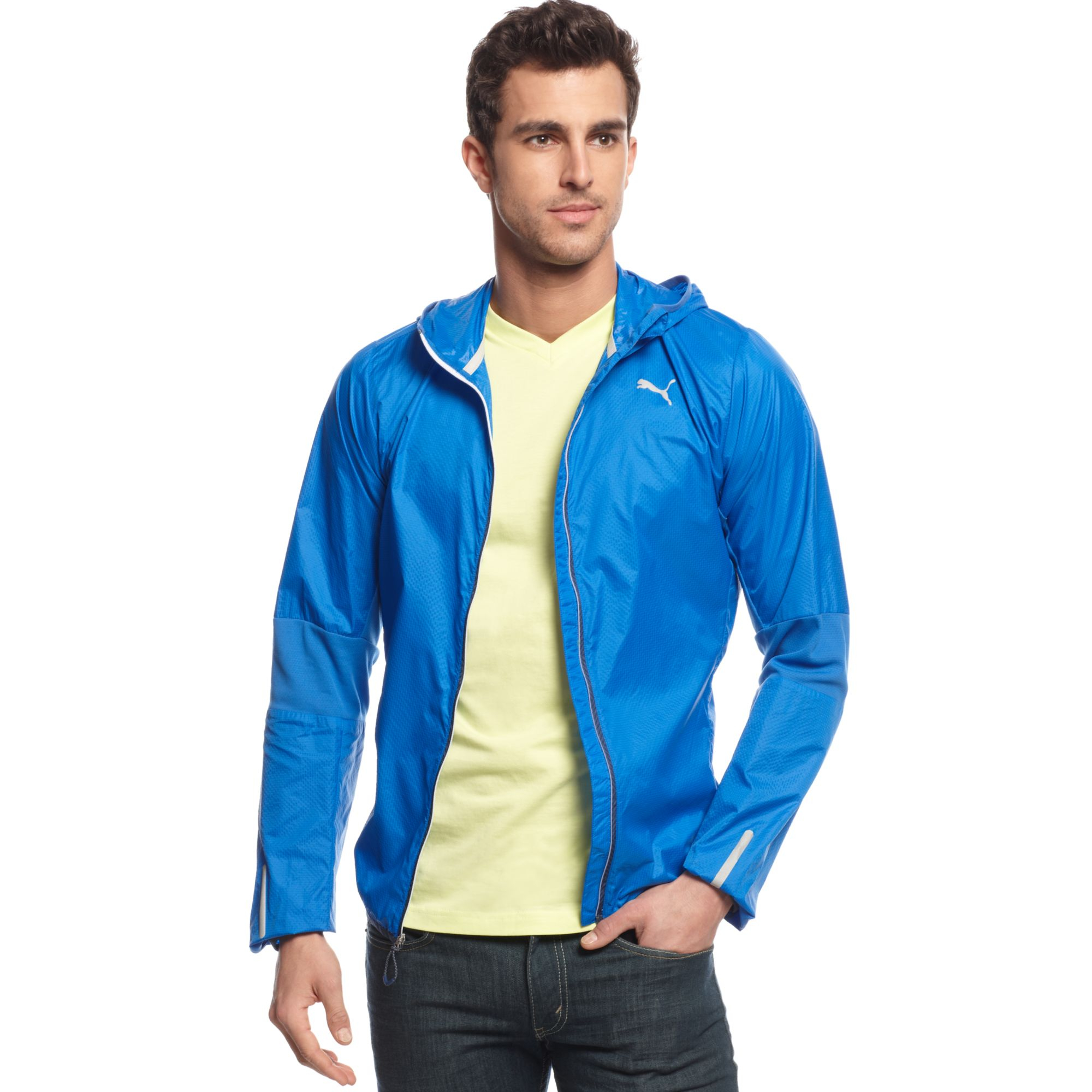Hooded Jacket in Victoria Blue 