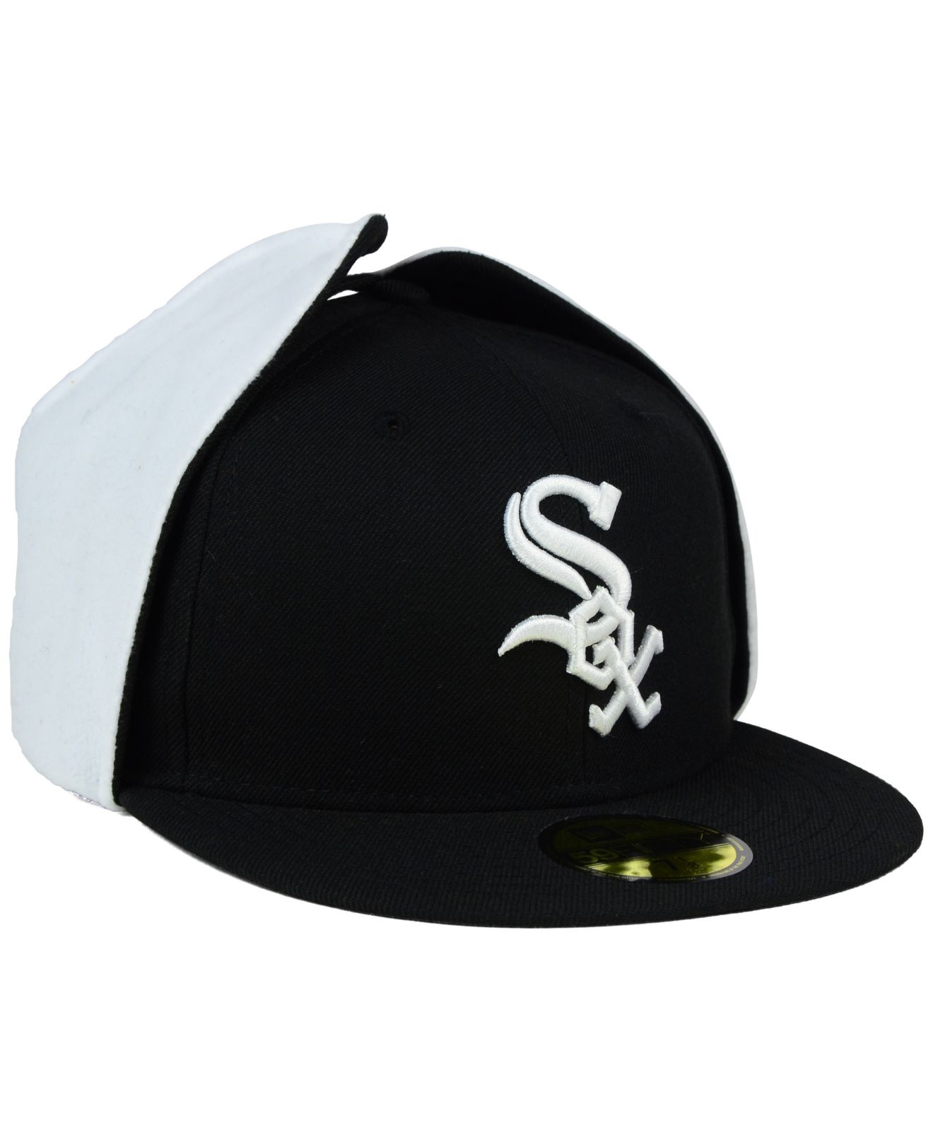 KTZ Chicago White Sox Dog Ear 59fifty Cap in Black for Men | Lyst
