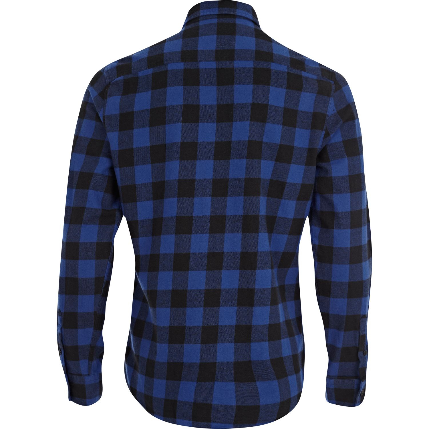 River Island Blue Check Flannel Shirt in Black for Men Lyst