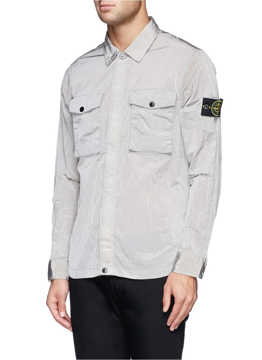 Stone Island Nylon Metal Shirt in Grey 