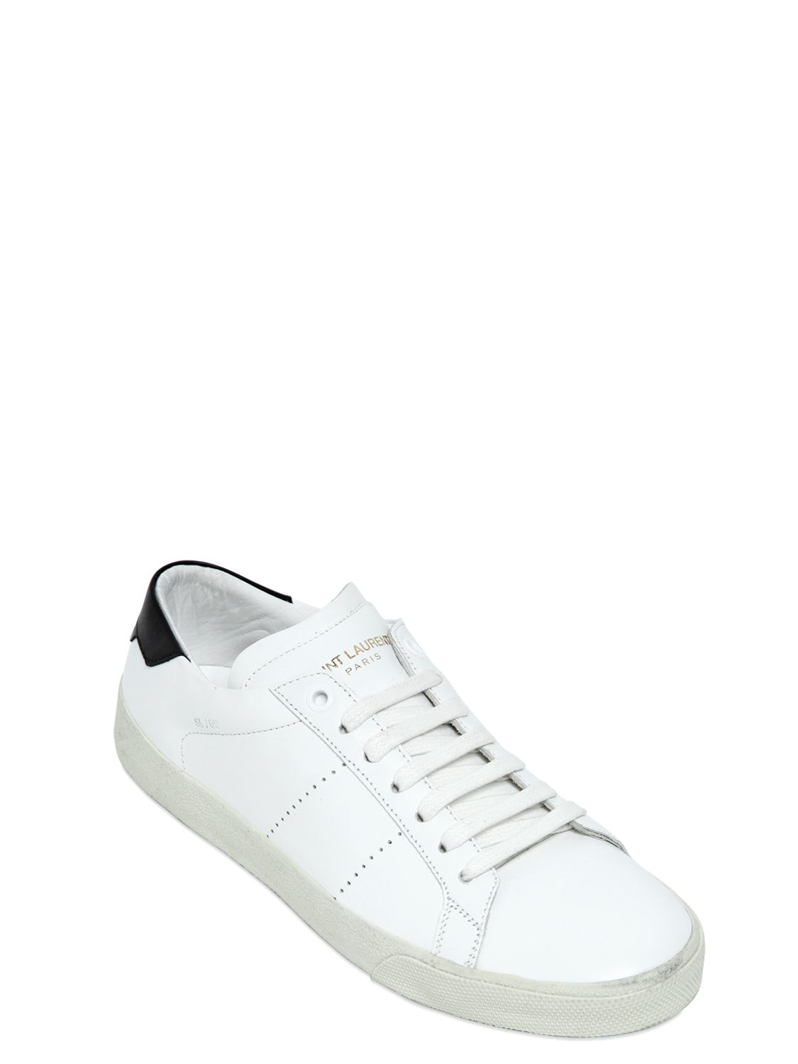 saint laurent white court classic sneakers