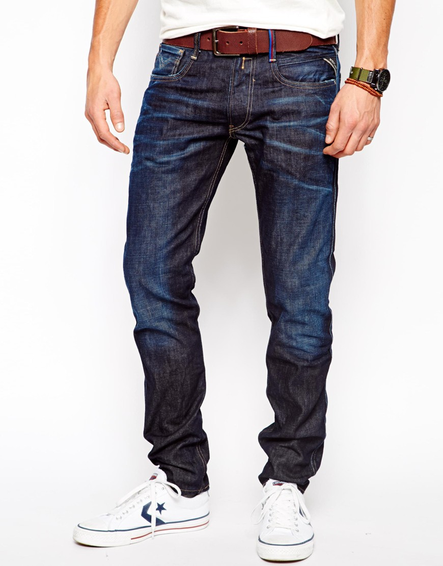 Replay Slim Fit Jeans Barcelona Fc Collection in Blue for Men | Lyst