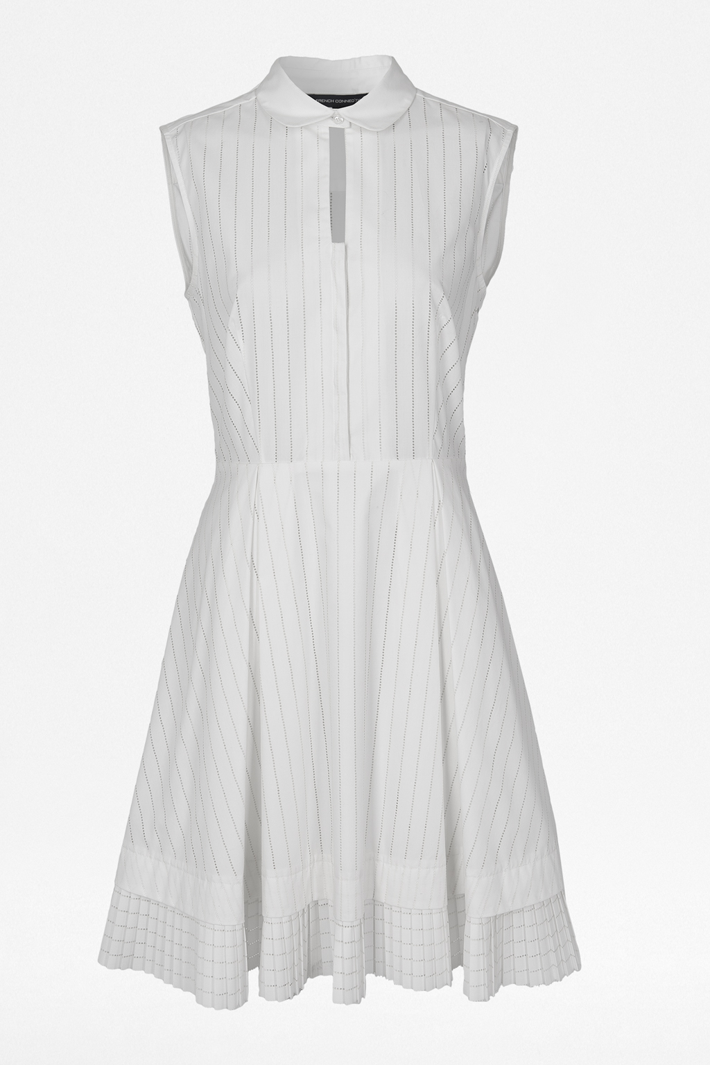 Lyst - French connection Pixel Cotton Shirt Dress in White