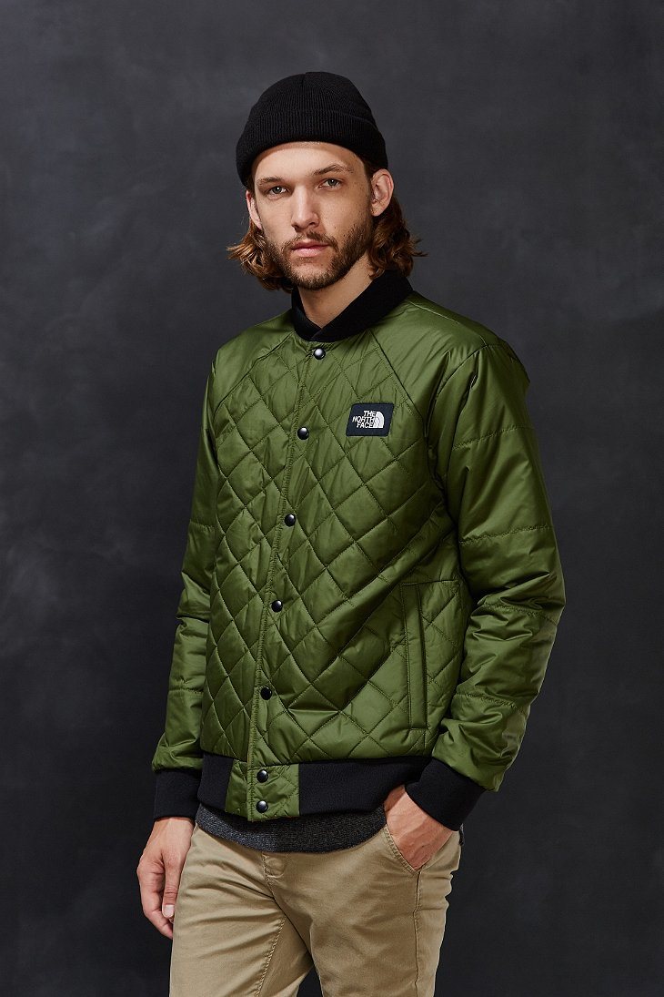 north face green bomber jacket