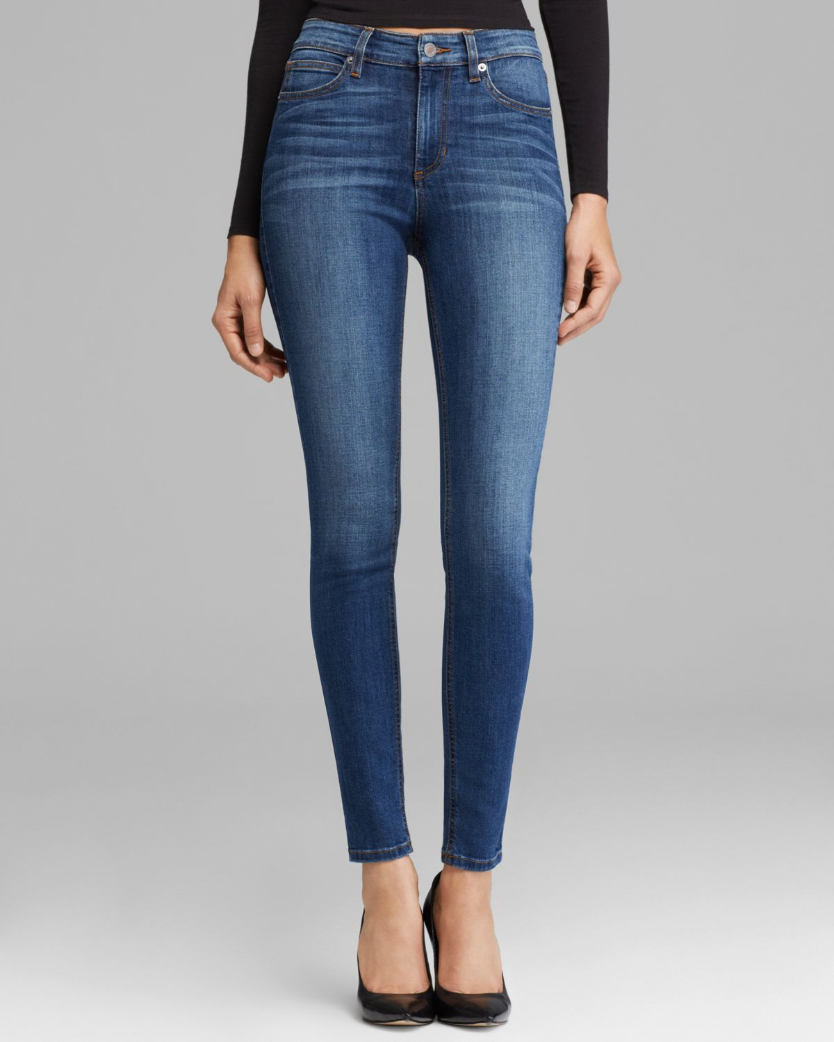 Guess Jeans High Waist Skinny in Lyon Wash in Blue - Lyst