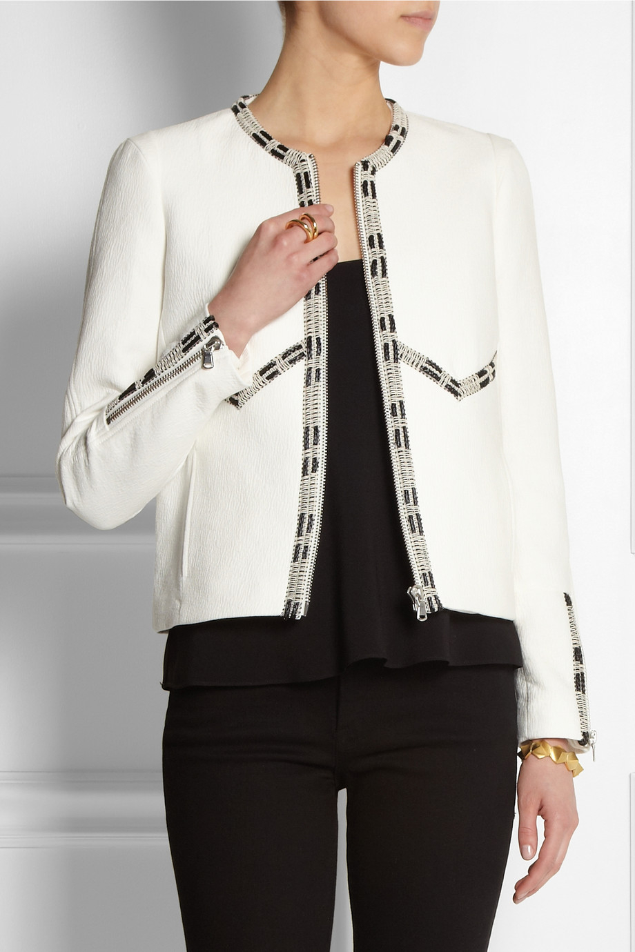 maje white blazer