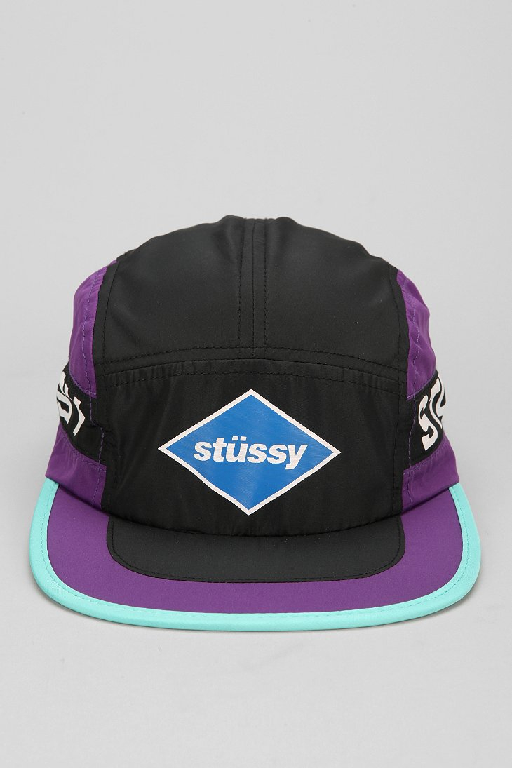 Stussy Colorblock 5panel Hat in Black (Purple) for Men - Lyst