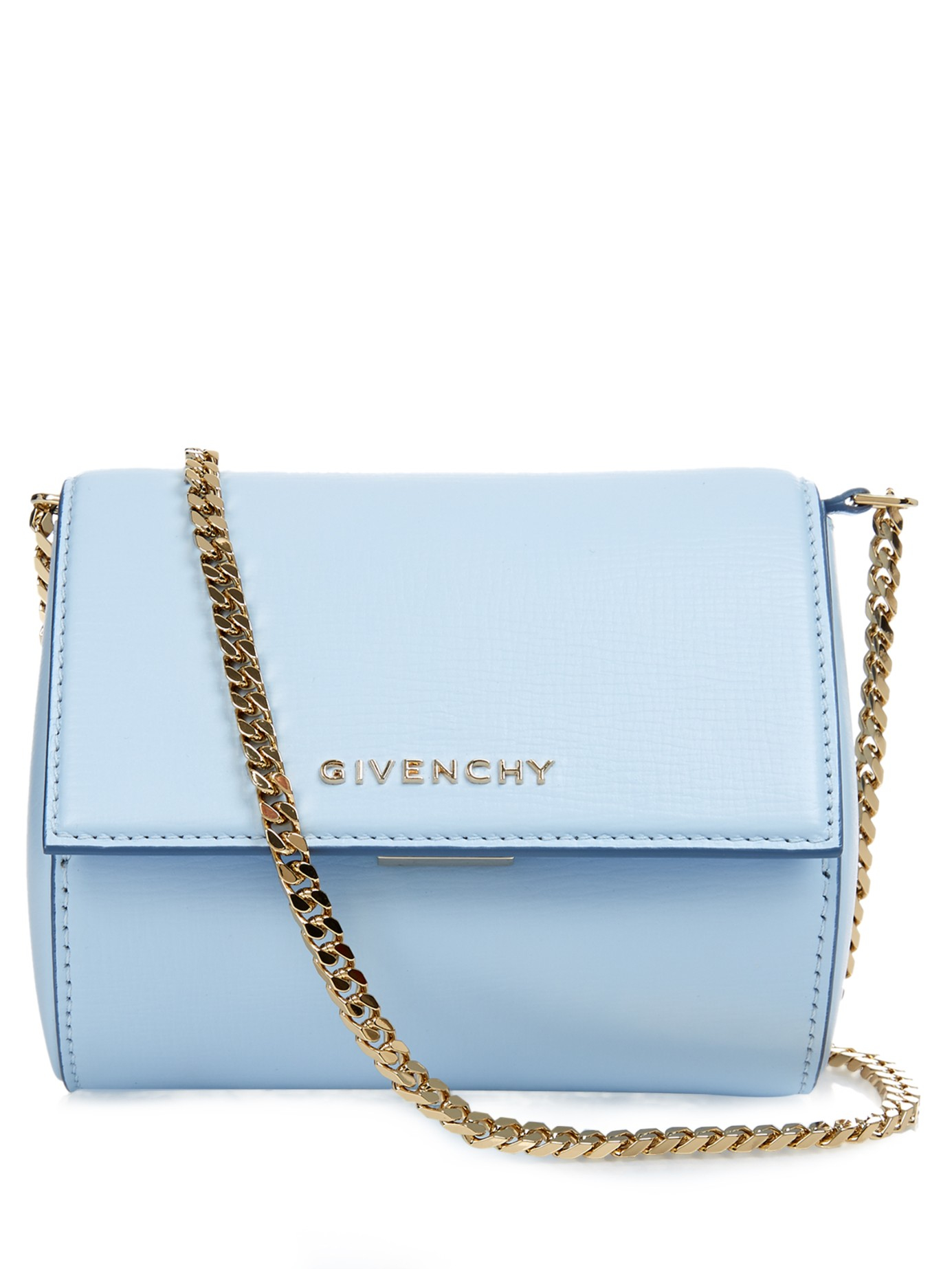 Givenchy Pandora Box Leather Cross-Body Bag in Light Blue (Blue) - Lyst