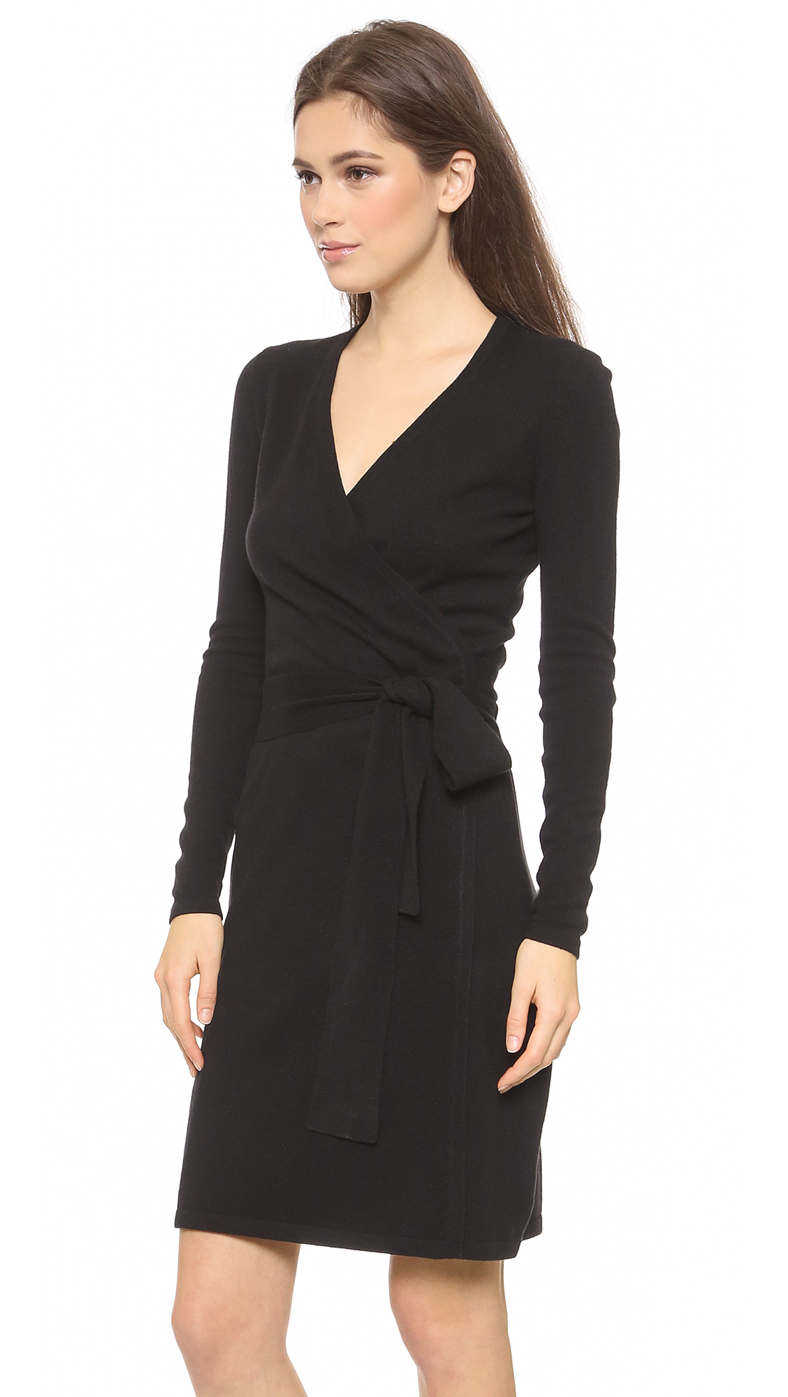 dvf linda cashmere wrap dress