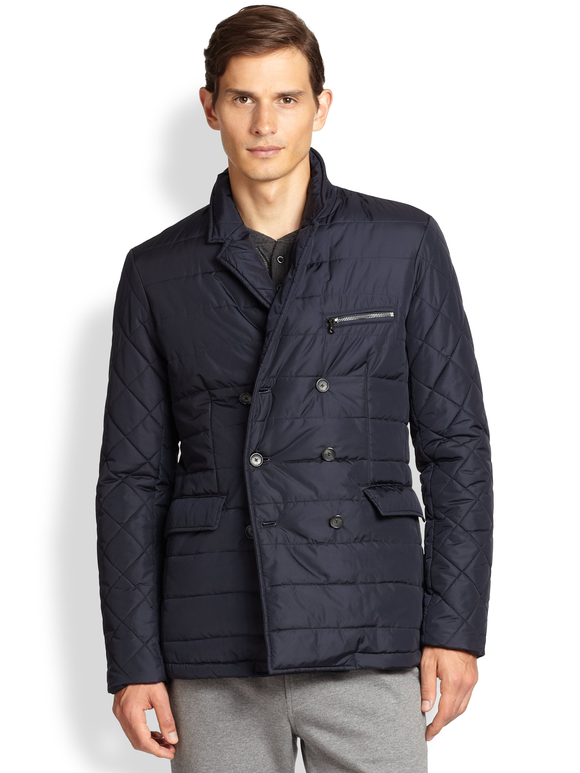 Michael kors Quilted Puffer Jacket in Blue for Men | Lyst
