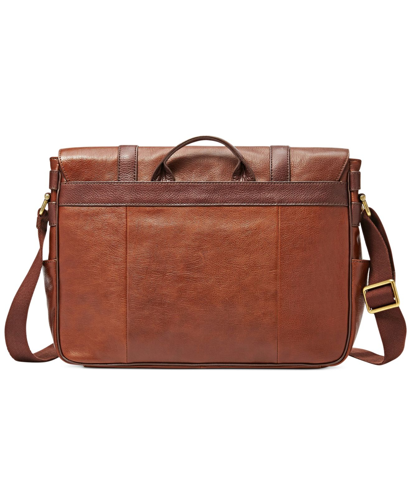 Fossil Leather Estate East-west Messenger Bag in Cognac (Brown) for Men - Lyst