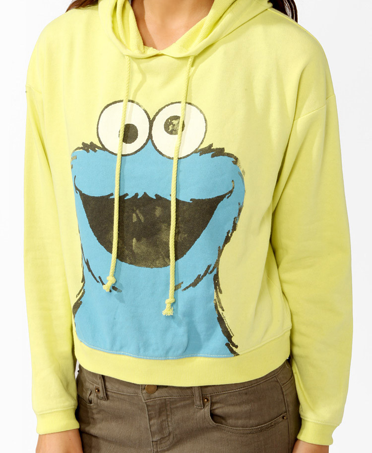 Cookie monster hoodie forever 21 clearance